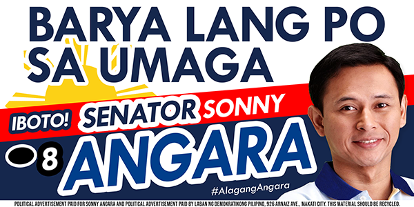 Barya lang po sa umaga Senator Sonny Angara